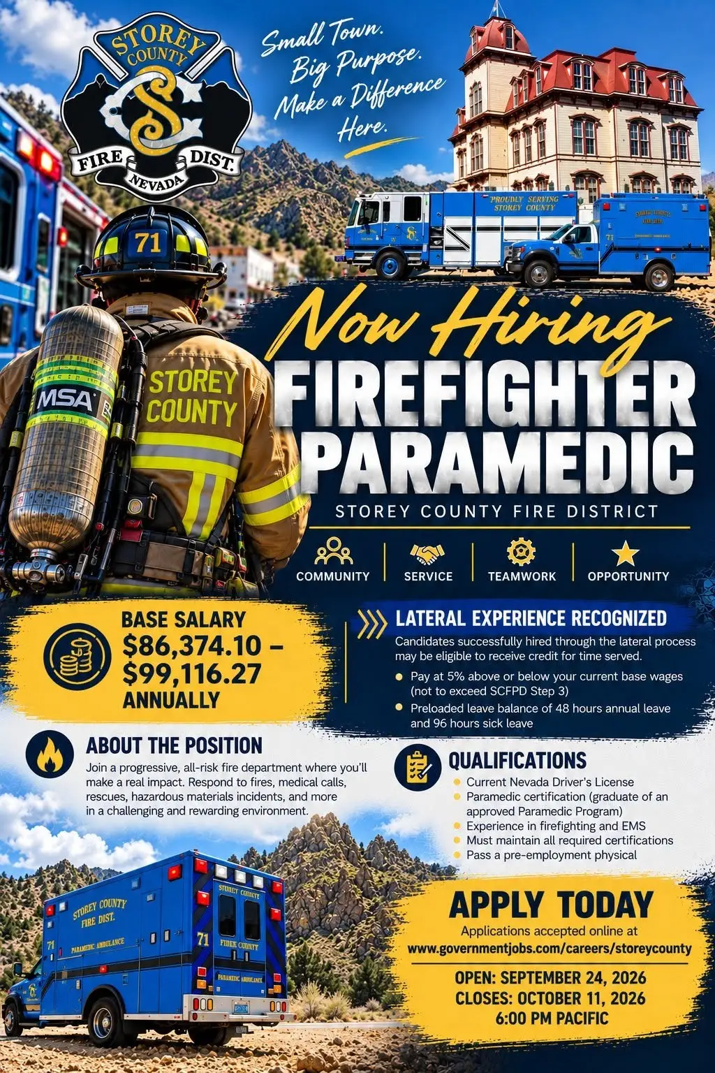 Firefighter Paramedic Job Opening
